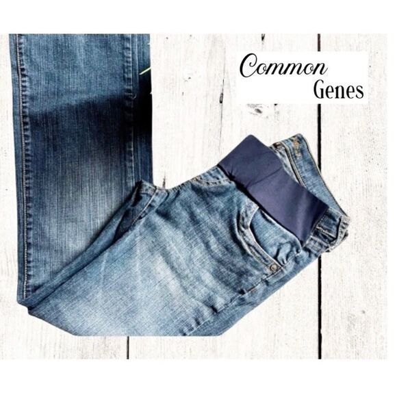 Common Genes Denim - Common Genes Maternity Underbelly Capri Jean